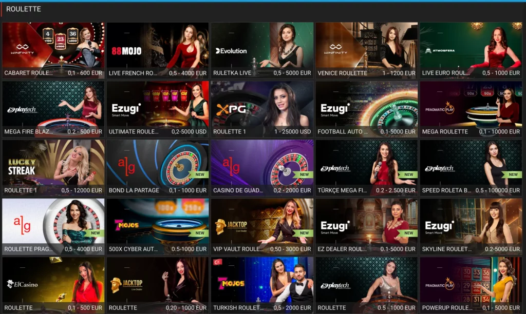 Les jeux de casino en direct MegaPari sont animés par des croupiers professionnels et se déroulent en temps réel.