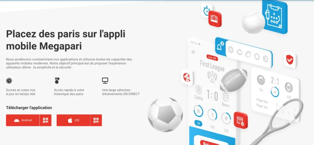 Lien de téléchargement de MegaPari Casino pour les iPhones et les iPads