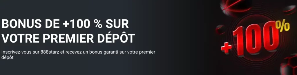 888Starz Algeria casino welcome bonus offering a 100% deposit match up to 26,773 DZD.