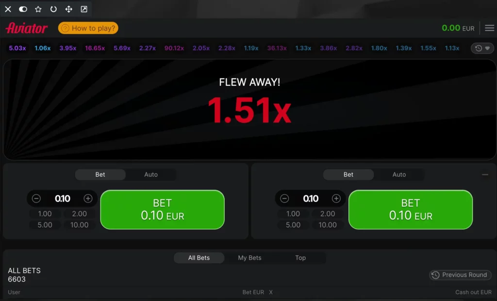 تتميز لعبة MelBet Aviator بخيار الأموال التجريبية للاعبين الجدد.